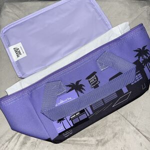 NWT‎ Trader Joe's LAVENDER Spring Mini Insulated Cooler Tote Lunch Bag